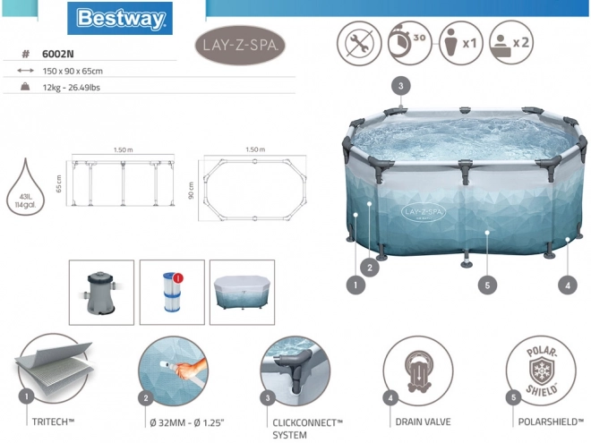 Bestway Bassin pour bains glacés