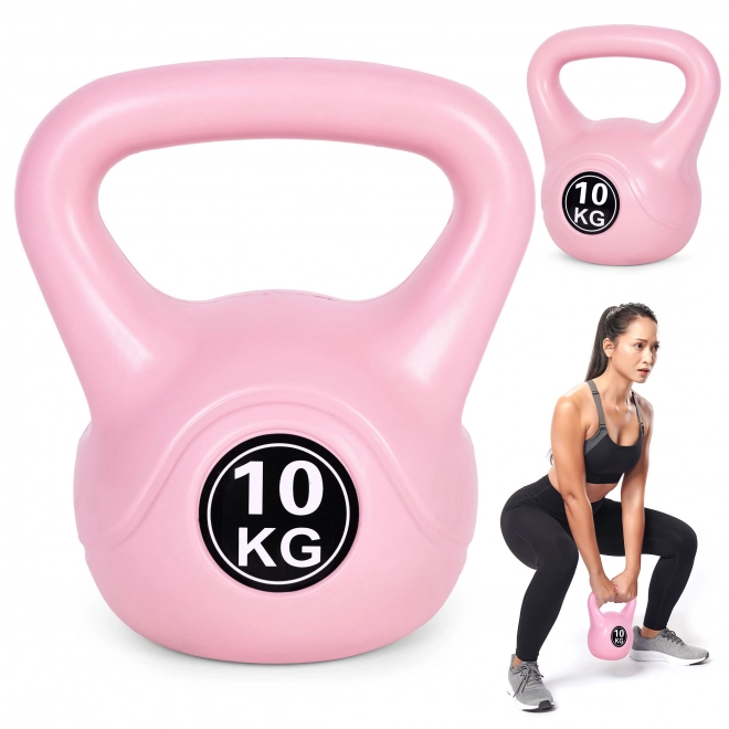 Kettlebell pour exercices rose - 10kg