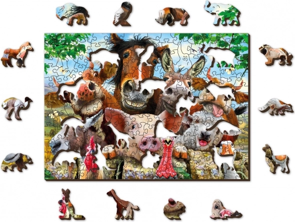 Unieke figuurstukjes en dubbelzijdige print