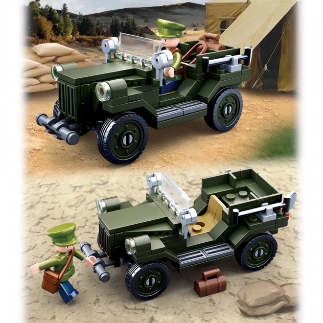 Bouwpakket militaire jeep Sluban GAZ 67