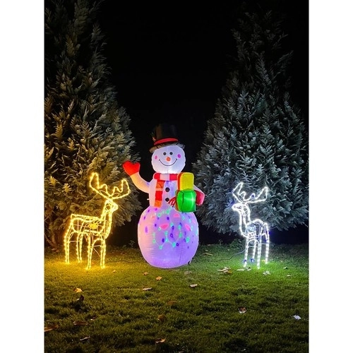 Leuchtender LED-Schneemann - Multicolor