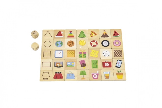 Houten educatieve puzzel VIGA – passende vormen