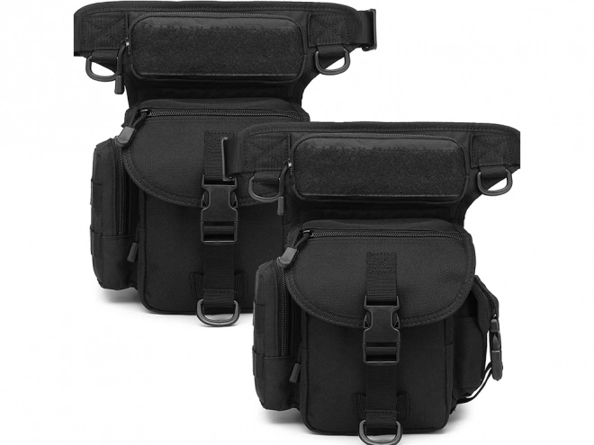Sacoche de cuisse tactique avec sangle ventrale, déperlante, 6 poches