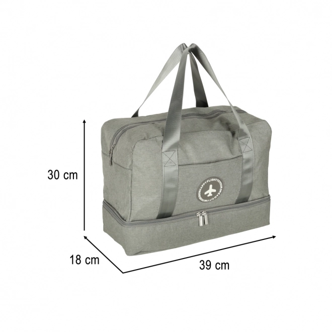 Reistas voor handbagage 39 x 18 x 30 cm grijs