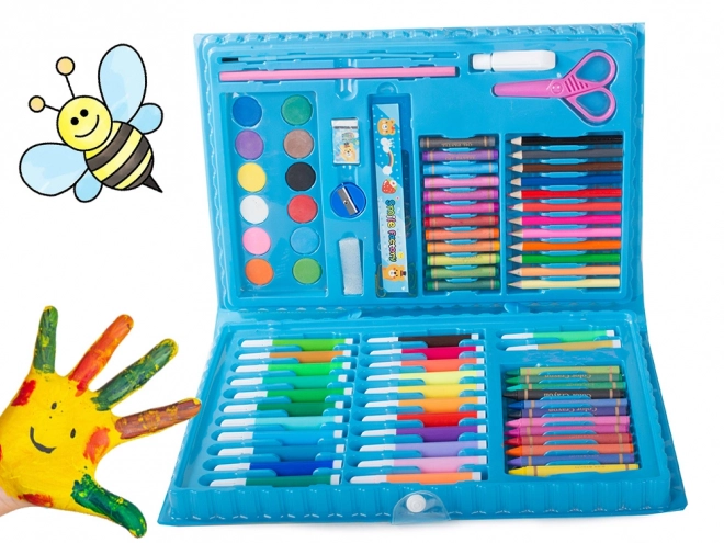 Kunstenaarsset voor schilderen in een koffer 86 stuks