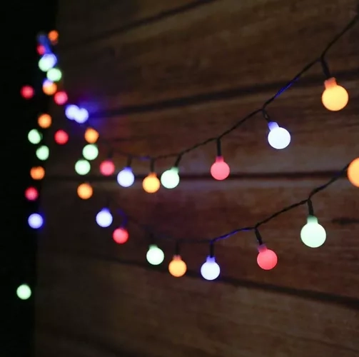 Decorative Solar String Lights - 50 Multicolor Bulbs