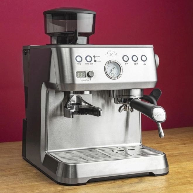 Espresso koffiemachine Solis Grind & Infuse Perfetta zilver
