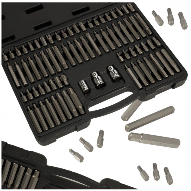 Set van korte en lange schroefbits + 3 adapters - 75 stuks
