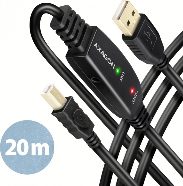USB 2.0 active cable AXAGON 20m