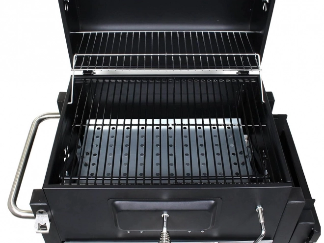 Garten Grill auf Holzkohle mit Zwei Rosten und Thermometer