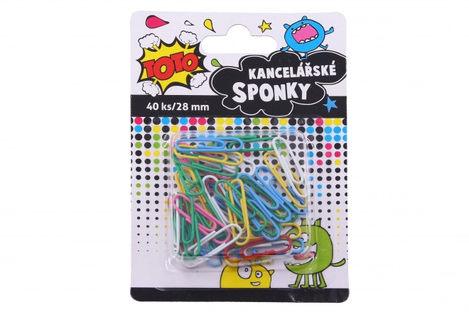 Gekleurde kantoor paperclips 28 mm