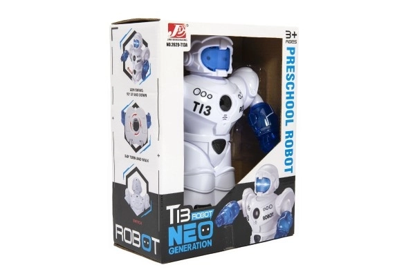 Moving Talking Robot with Light and Sound in Box