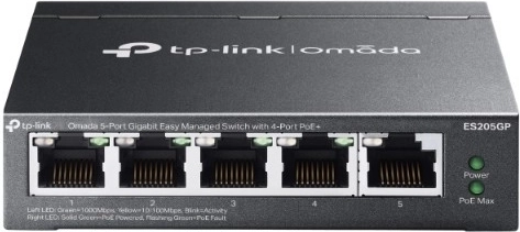 Omada 5-poorts Gigabit Eenvoudige 4-poorts PoE+ schakelaar