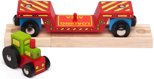 Double amusement : tracteur et transport sur wagon