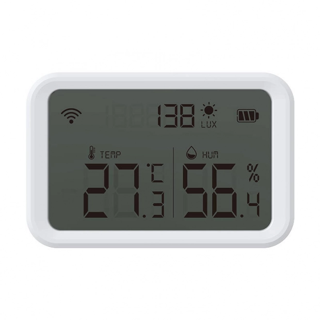 Temperatuur- en vochtigheidssensor met display en Wi-Fi-verbinding