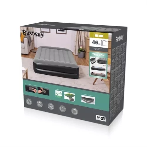 Double Mattress with Built-in Pump and Pillow Bestway