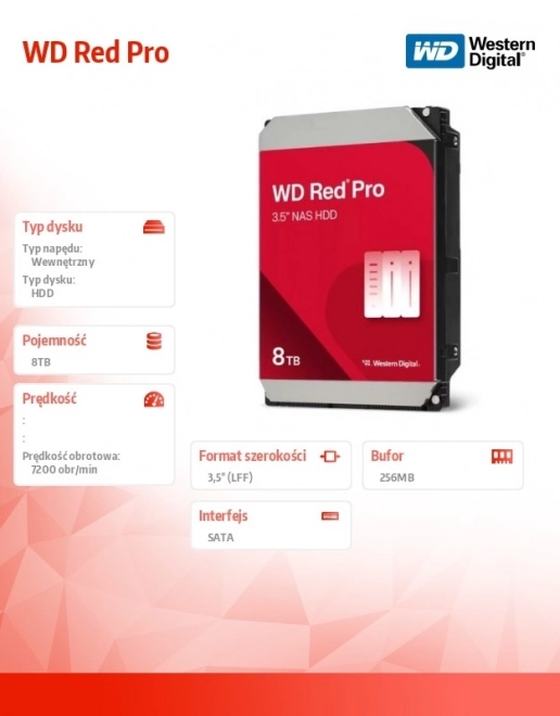 Harde schijf WD Red Pro 8TB