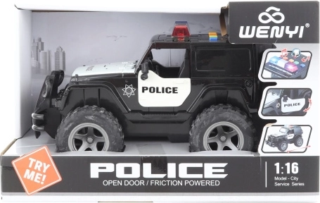 jeep de police à piles avec sons