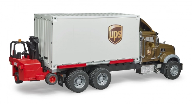 Bruder vrachtwagen Mack UPS met vorkheftruck