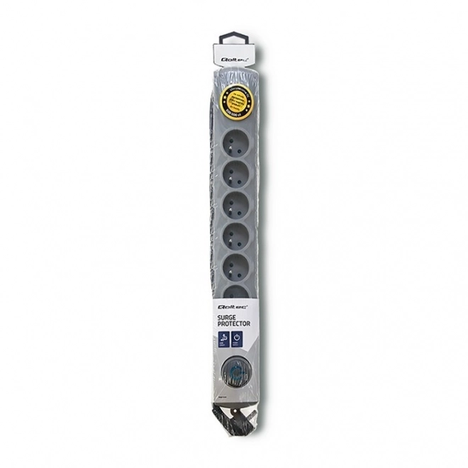 Overspanningsbeveiliging Quick Switch, 8 stopcontacten, 1,8 m, grijs