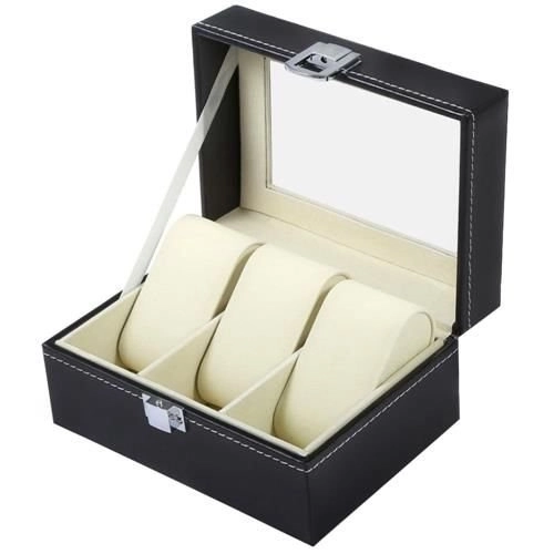 Elegant Watch Organizer with Three Compartments