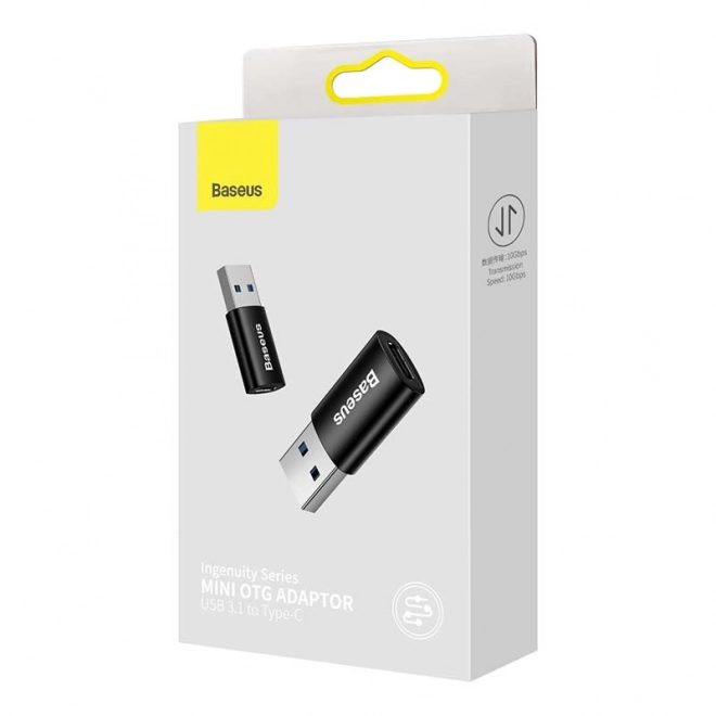 Adapter Baseus USB-A naar USB-C – Zwart