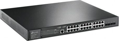 tp-link jetstream sg3428xmp beheerde gigabit poe+ switch 24× rj45 en 4× sfp+ 10g