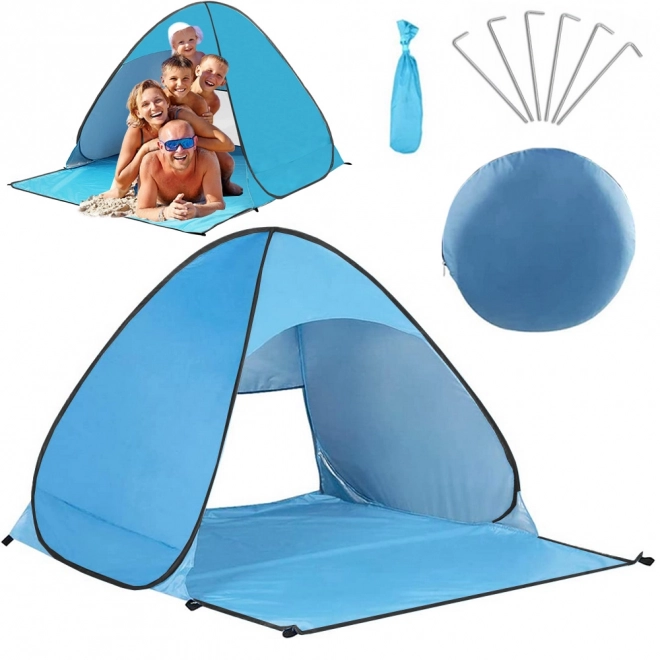 Zelfvouwende strandtent met UV-bescherming
