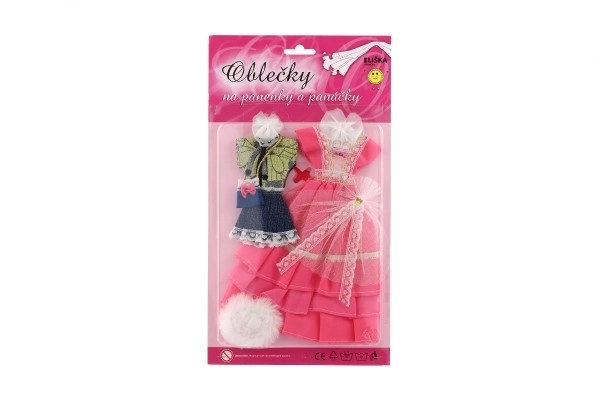 Kleding met accessoires voor poppen 2 stuks