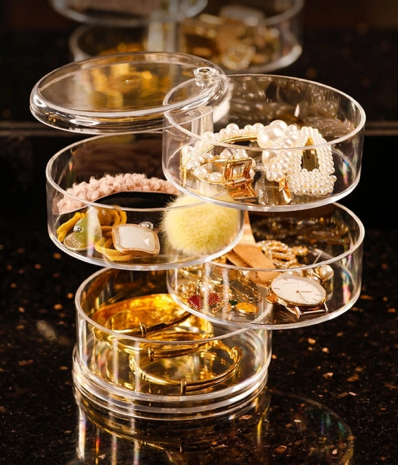 Jewelry Box 4-Tier Transparent