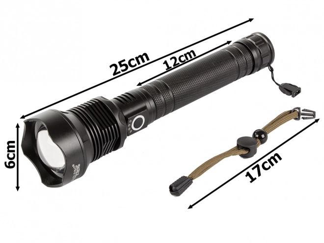 Militaire tactische zaklamp met Cree LED XHP90 Zoom Balong