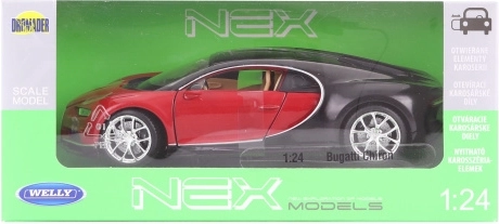 Bugatti Chiron model 1:24 metal and plastic