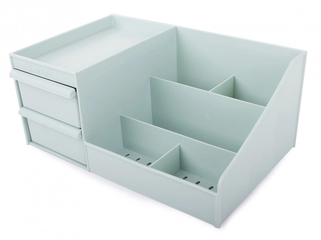 Organizer voor cosmetica in kastje met twee lades