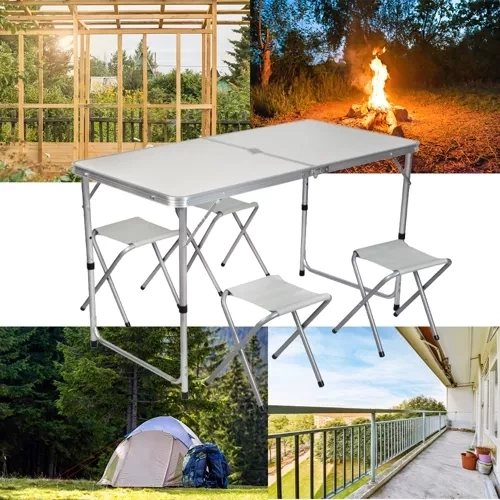 Camping-Set mit Tisch und 4 Stühlen