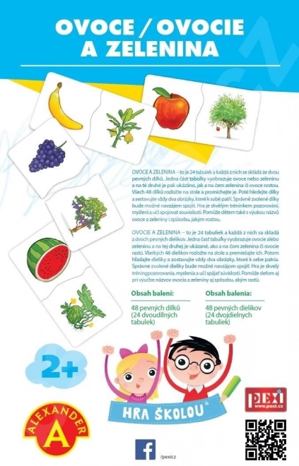 Spel scholen Fruit en Groenten voor kinderen