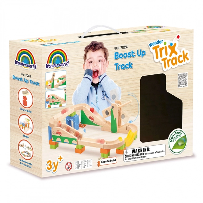 Houten Hoge Snelheids Knikkerbaan Wonderworld TRIX