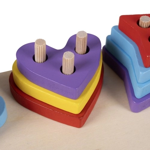 Houten sorteerdoos met visvangspel
