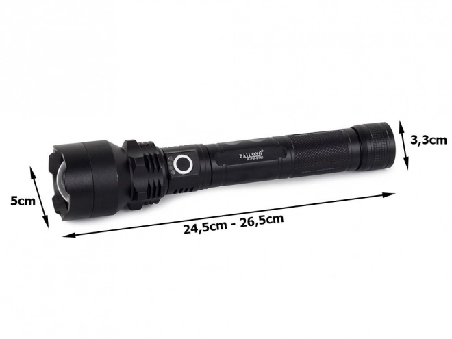 Tactical Military Flashlight with Cree XHP50 LED and Zoom