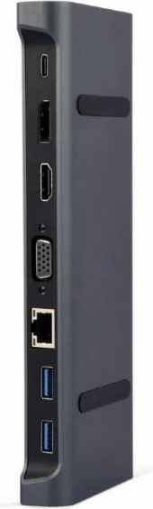 USB-C Adapter 9in1 with HDMI, USB-C PD, VGA, DP, USB, and LAN