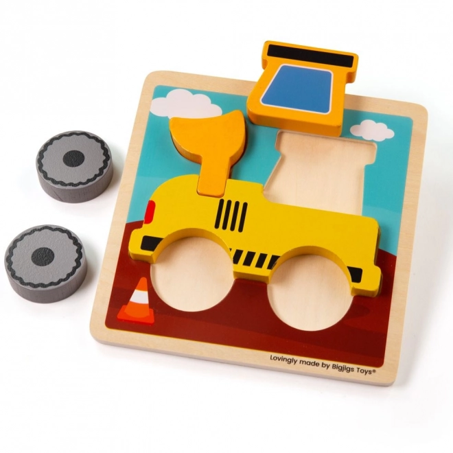 Insetpuzzel graafmachine van Bigjigs Toys