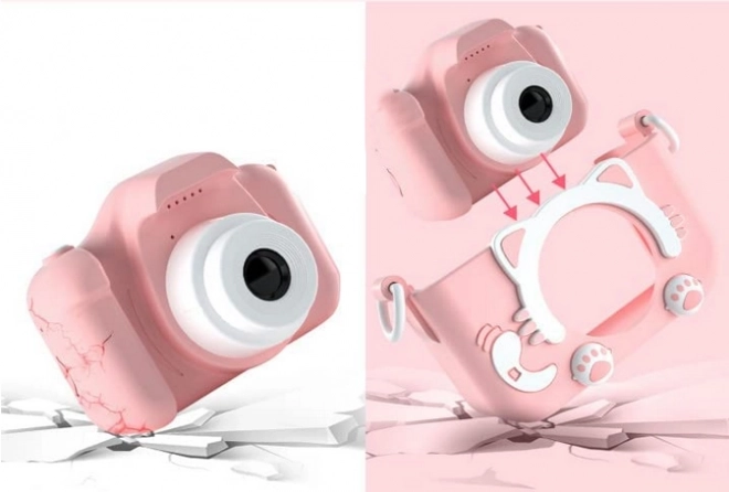 Digitale camera voor kinderen in de vorm van een katje