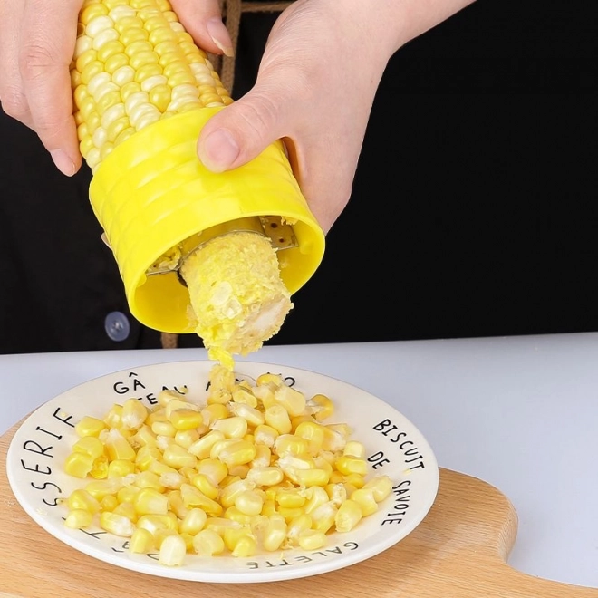 Hulpmiddel voor het pellen van maiskolven