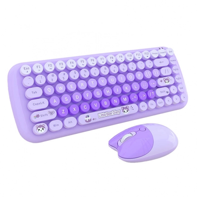 Ensemble sans fil clavier et souris MOFII Candy – Violet