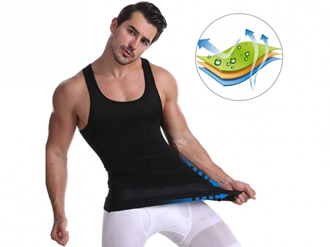 Heren afslankend shirt slim vest
