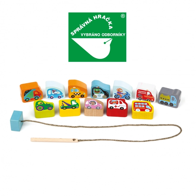 Cubika Wooden Vehicle Lacing Set