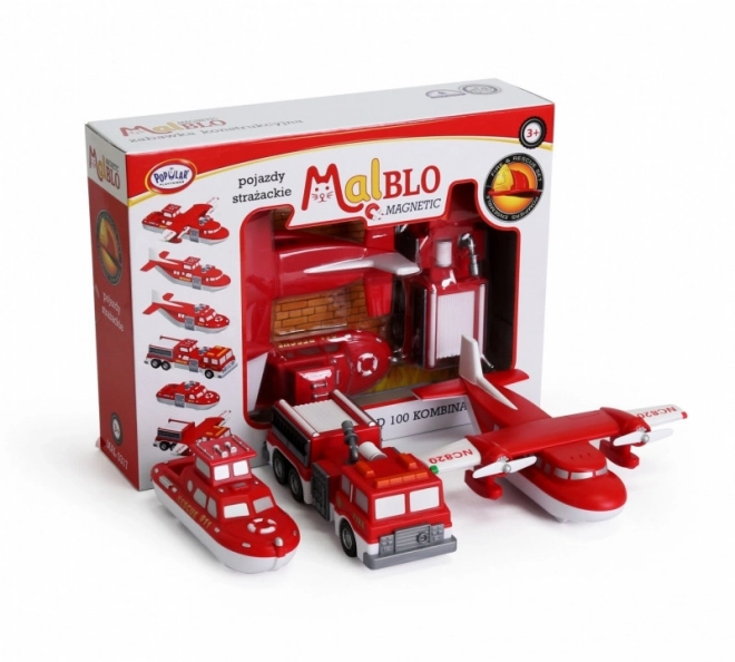 Magnetische Feuerwehrfahrzeuge MalBlo