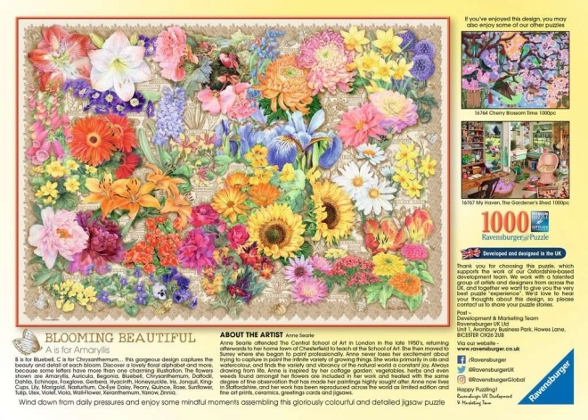 Puzzel 1000 stukjes Bloeiende bloemen