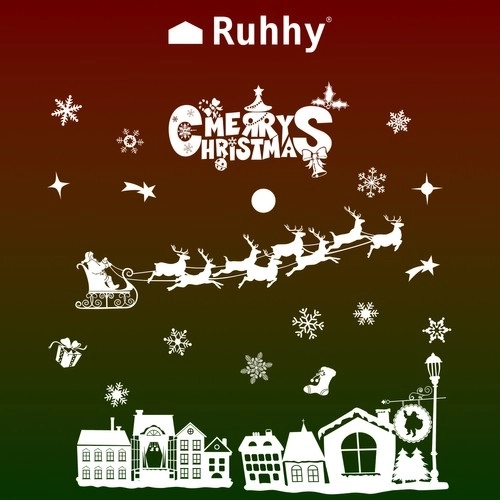 Ruhhy Kerststickers voor op het raam 22305