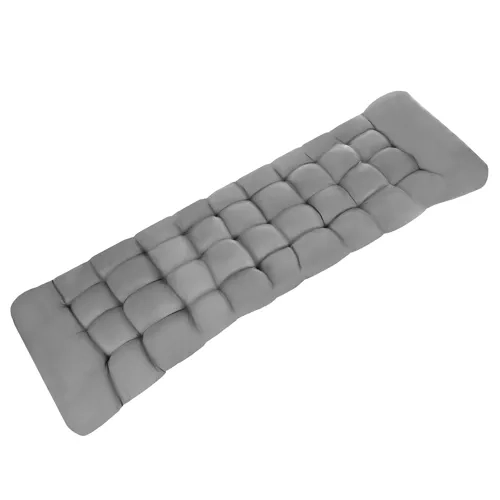 Coussin matelassé pour chaise longue de jardin gris 23490