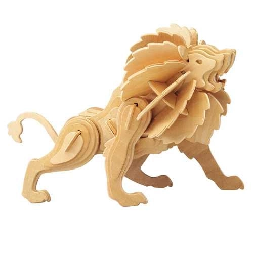 Puzzle 3D en bois Woodcraft lion